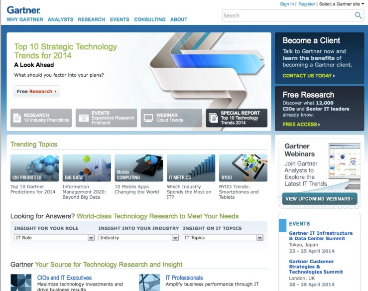 Gartner tendencias tecnológicas 2014